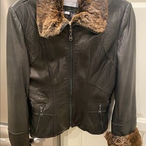 Marc New York Andrew Marc, faux fur dark brown